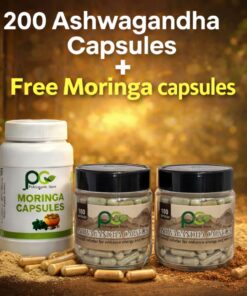 200 Ashwagandha Capsules + Free Moringa Capsules